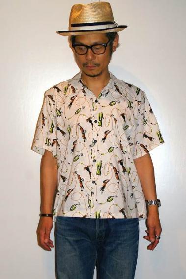 Mookie Sato (ムーキーサト)　オープンカラー・アロハシャツ　"lure (vintage inspired)"