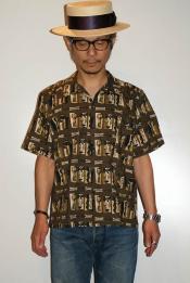 Mookie Sato (ムーキーサト)　オープンカラー・アロハシャツ　"mid-century tiki modern"