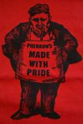 フェローズ　VネックTシャツ　13S-PVT3　「MADE WITH PRIDE」　スモークレッド