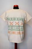 Dapper's (ダッパーズ)　半袖Tシャツ　1560　"Aztec Print Design Crew Neck Tee Special Sewing Model"　オフ/グリーン/ブリック