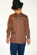 ADJUSTABLE COSTUME (アジャスタブルコスチューム)　ロングポイントカラー・クラシックシャツ　AS-038　ブラウン