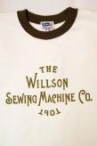 Pherrow's (フェローズ)　長袖Tシャツ　21W-PLBT1　"WILLSON SEWING MACHINE CO."　ホワイト×オリーブ