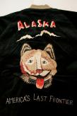 TAILOR TOYO (テーラー東洋)　リバーシブル別珍スカジャン　TT14206　ブラック"Alaskan Husky"×ブルー/オフ"Alaska Map"