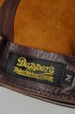 Dapper's (ダッパーズ)　レザーキャスケット　1436　"40's Style Leather Casquette"　ホースハイド・R.ブラック (ブラウンベース)
