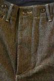 Dapper's (ダッパーズ)　ワイドワークトラウザース　1676　"Classical Army Style Wide Trousers"　オリーブブラウンサージ