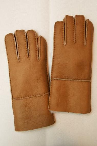 Dapper's (ダッパーズ)　ムートングローブ　1224　"Sheep Skin Mouton Glove"　ベージュ/ホワイト