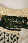 Woolyback (ウーリーバック)　クルーネック・ノルウェージャンセーター　12981　"Dover"　エクリュ/ネイビー