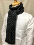 Dapper's (ダッパーズ)　カシミンク・マフラー　1354　"Cashmink Scarf by V.FRAAS"　ブラック/ライトグレー