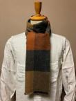 Dapper's (ダッパーズ)　カシミンク・マフラー　1432　"Cashmink Scarf by V.FRAAS"　イエロー/ネイビー