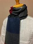 Dapper's (ダッパーズ)　カシミンク・マフラー　1432　"Cashmink Scarf by V.FRAAS"　レッド/チャコール