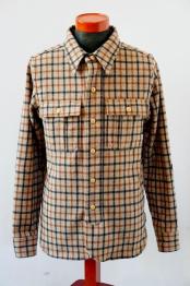 Dapper's (ダッパーズ)　ウール・ワークシャツ　1674　"Plaid Check Woolen Work Shirts"　ベージュチェック